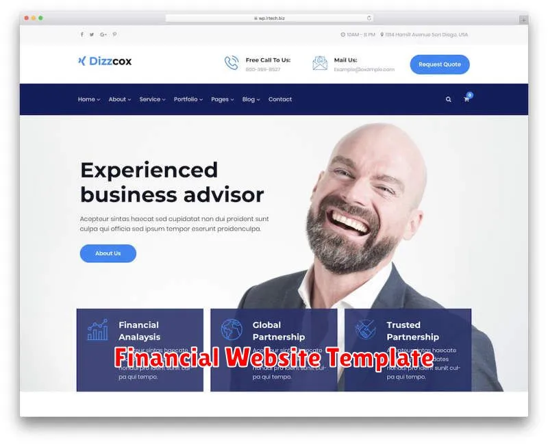 Financial Website Template