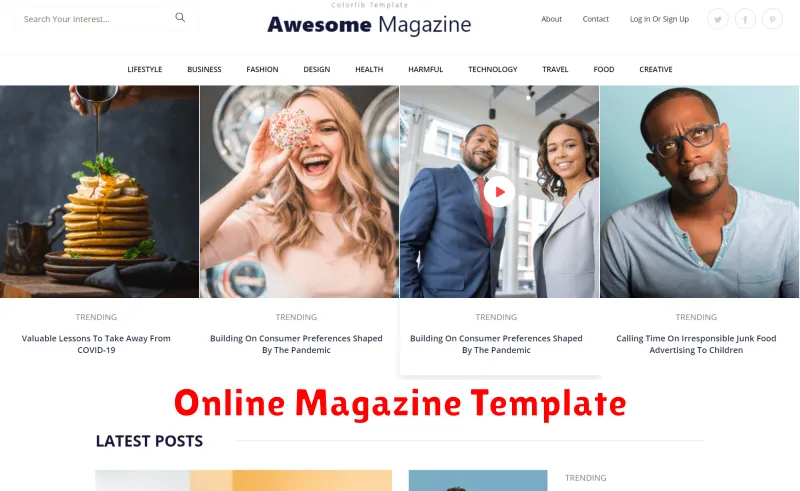 Online Magazine Template