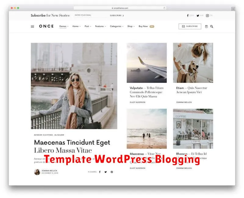 Template WordPress Blogging