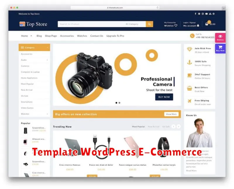 Template WordPress E-Commerce