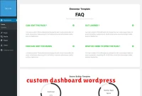 custom dashboard wordpress