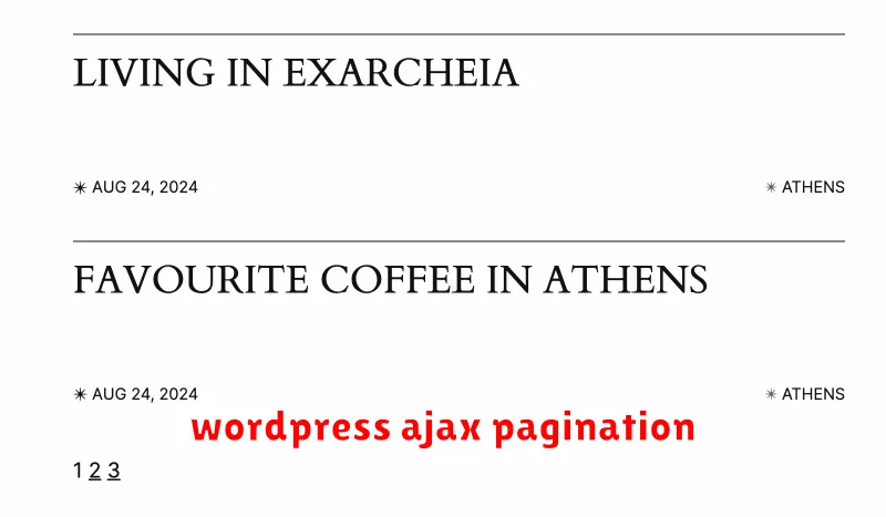 wordpress ajax pagination